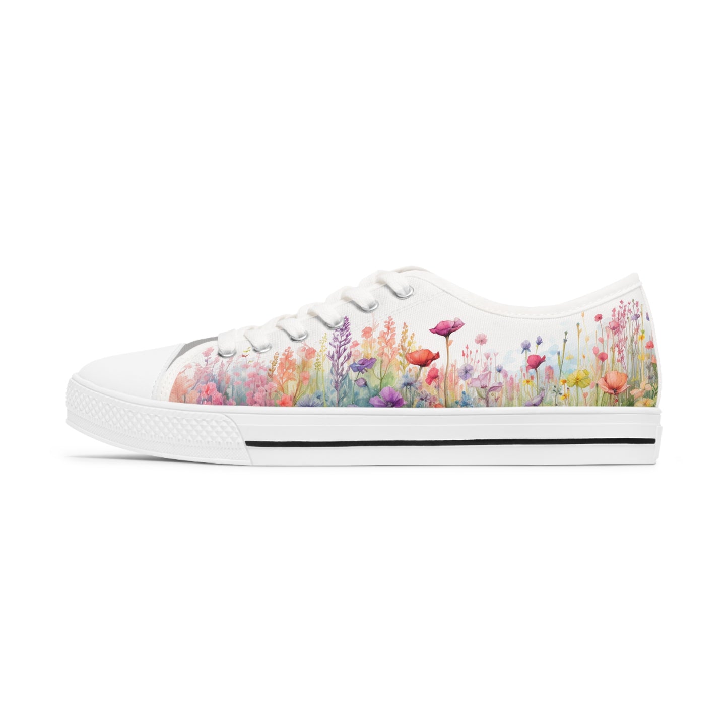 Meadow Wildflowers Women's Low Top Sneakers