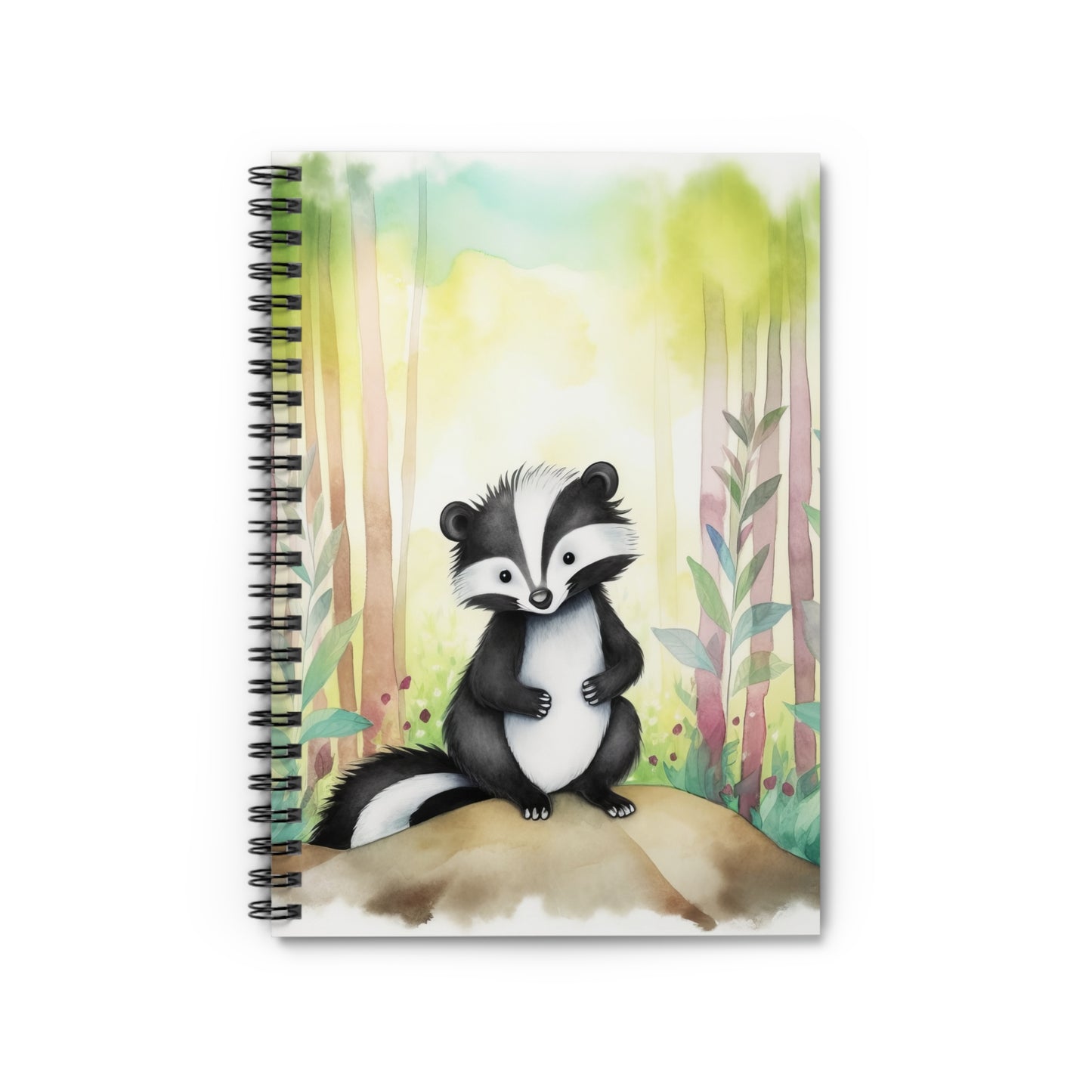 Skunk Spiral Notebook - Ruled Line