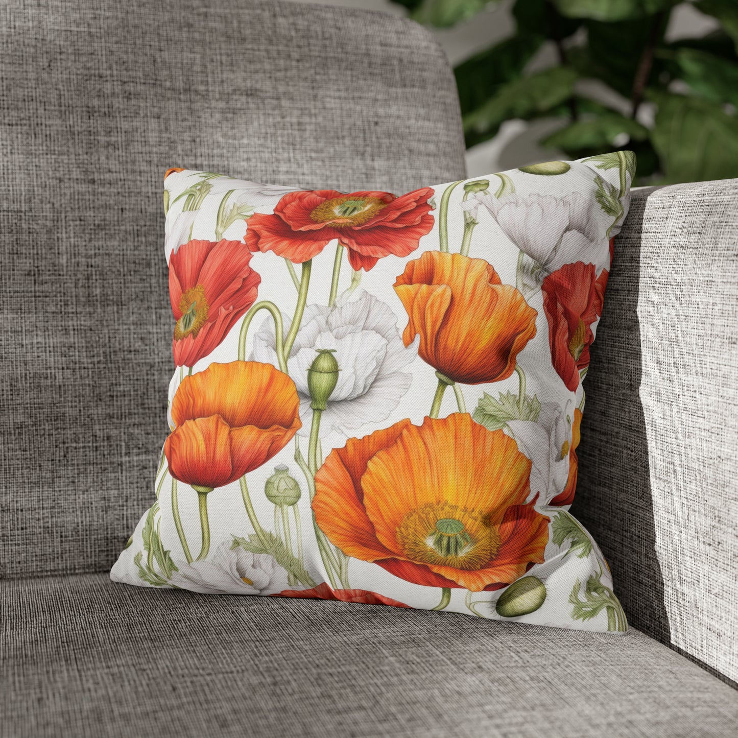 Poppies Square Pillow Case