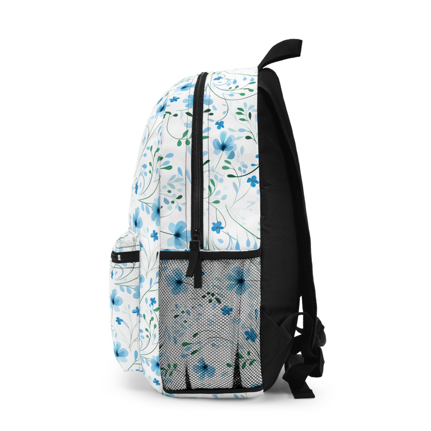 Dainty Sky Blue Wildflowers Backpack