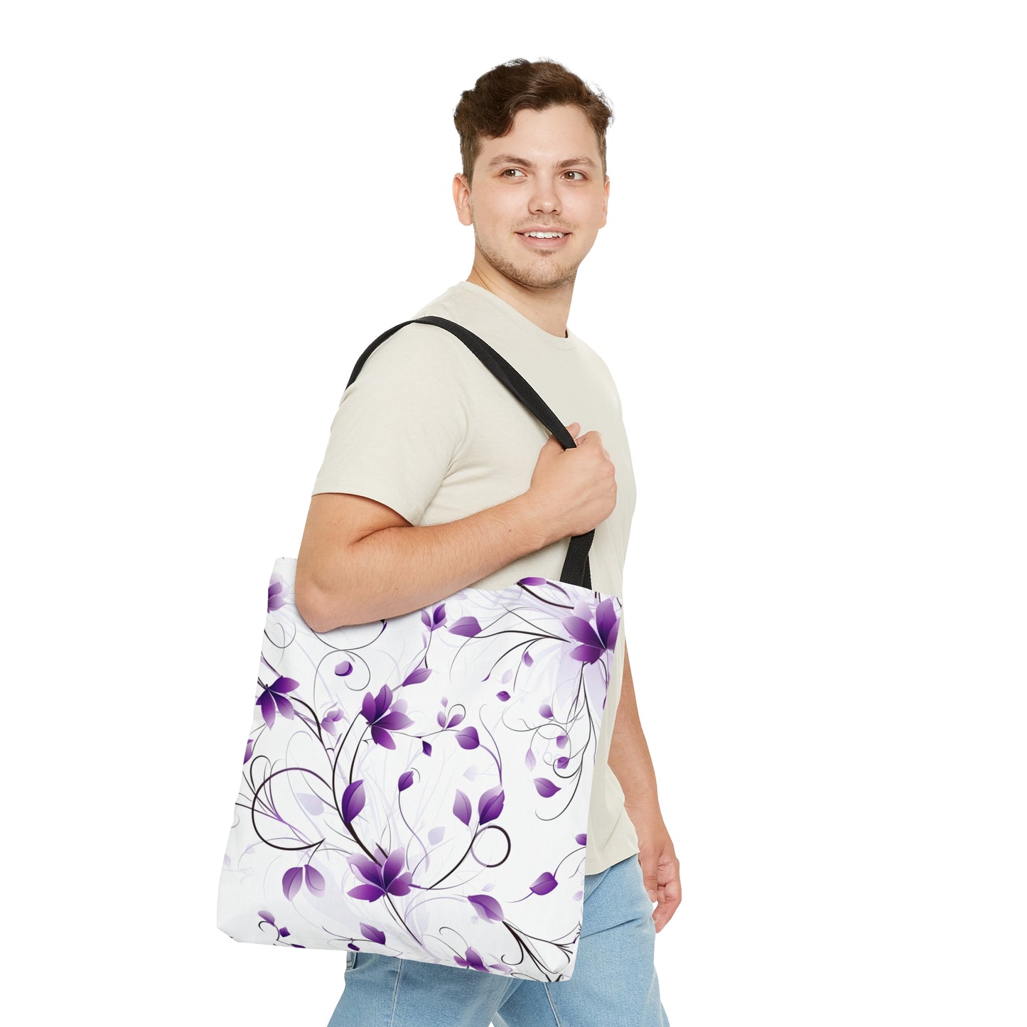 Purple Whimsy Wildflowers Tote Bag