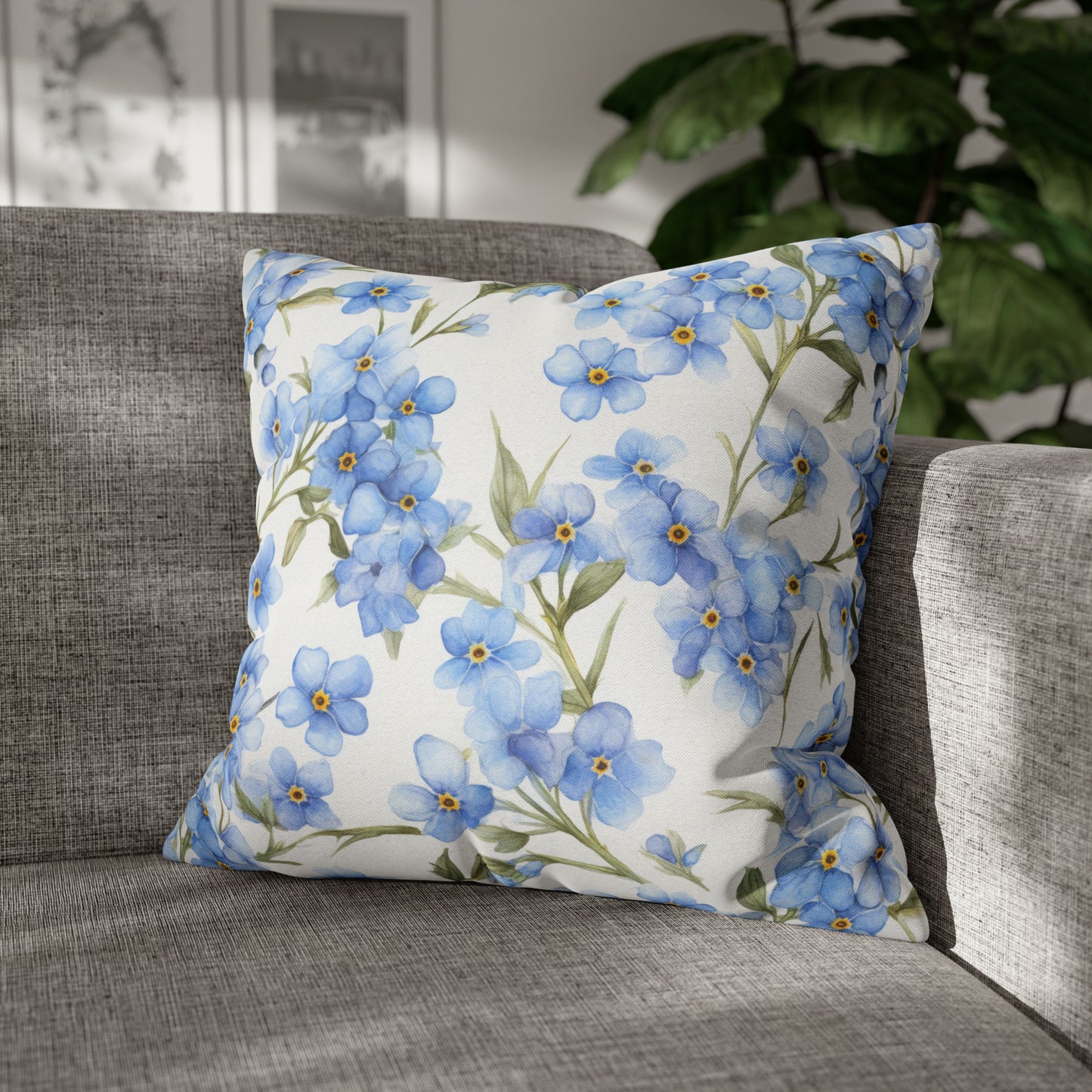 Forget Me Nots Square Pillow Case