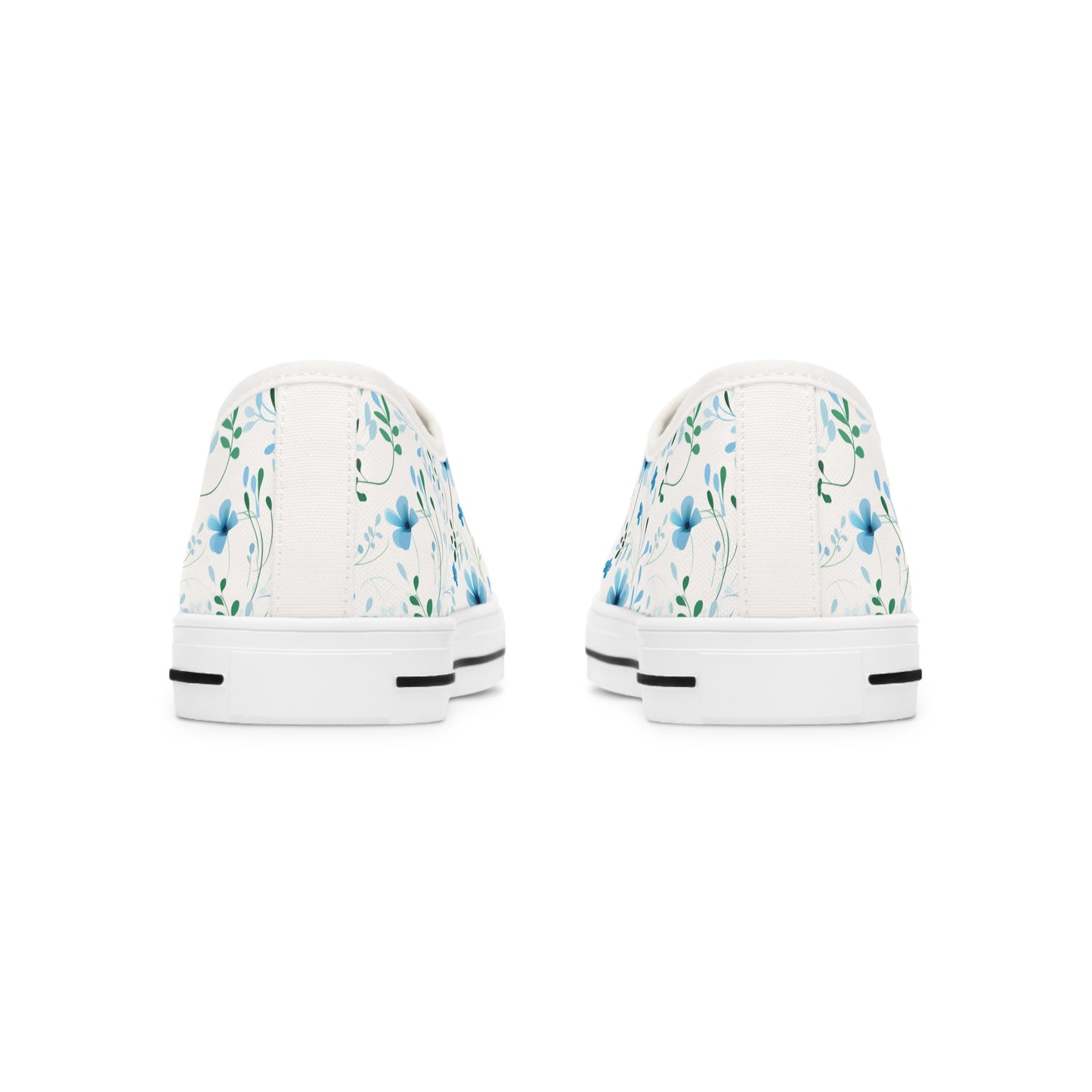 Sky Blue Wildflowers Women's Low Top Sneakers