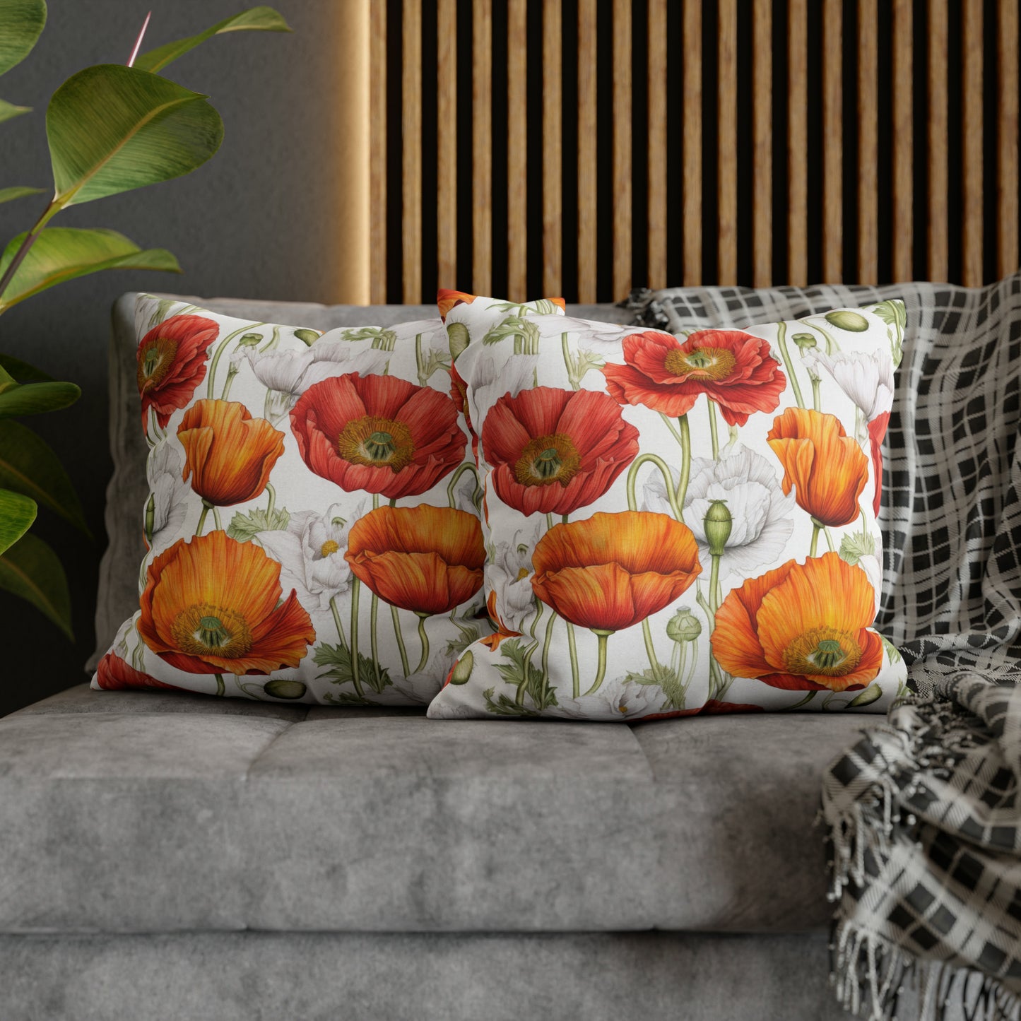 Poppies Square Pillow Case