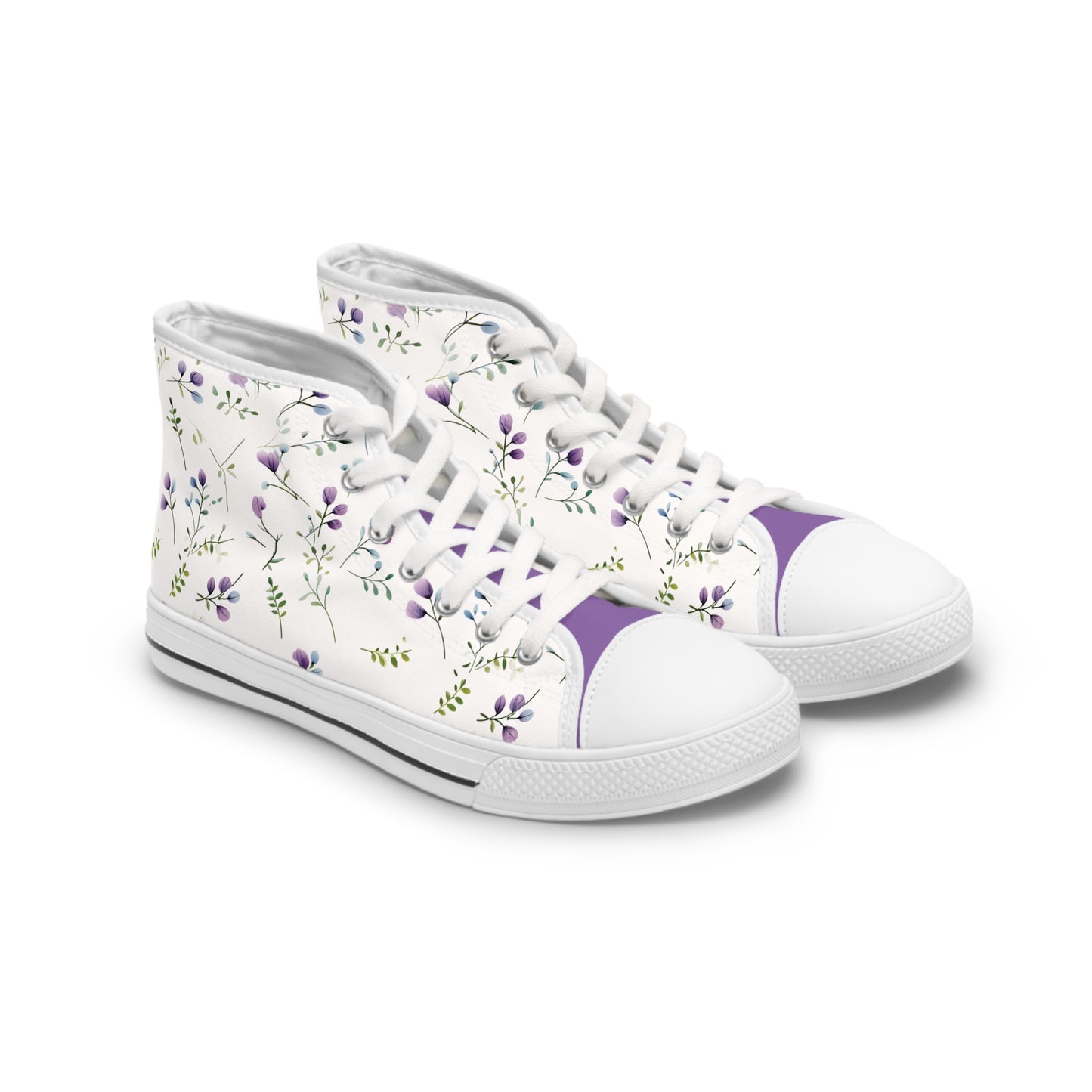 Lilac Wildflowers Women's High Top Sneakers