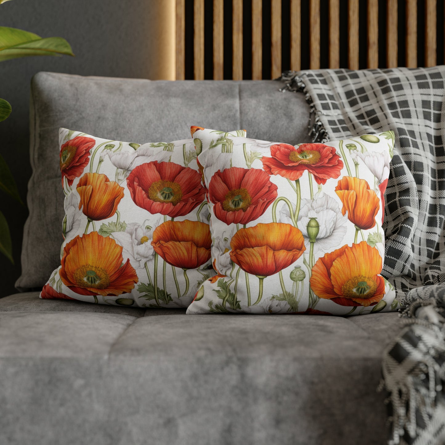 Poppies Square Pillow Case