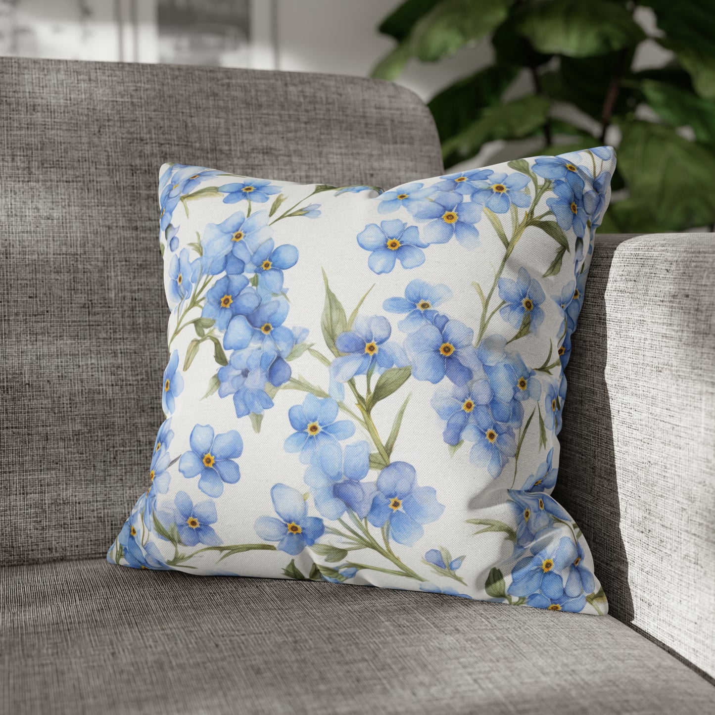 Forget Me Nots Square Pillow Case