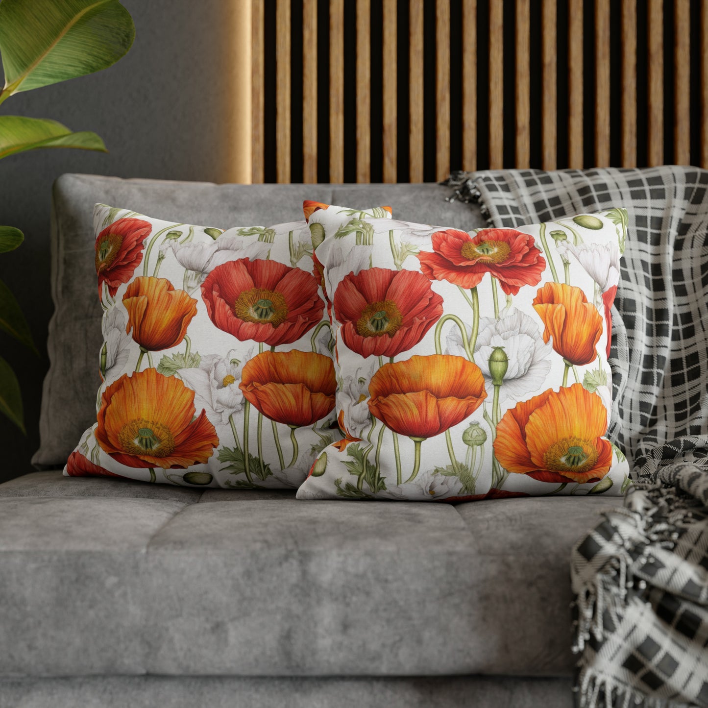 Poppies Square Pillow Case