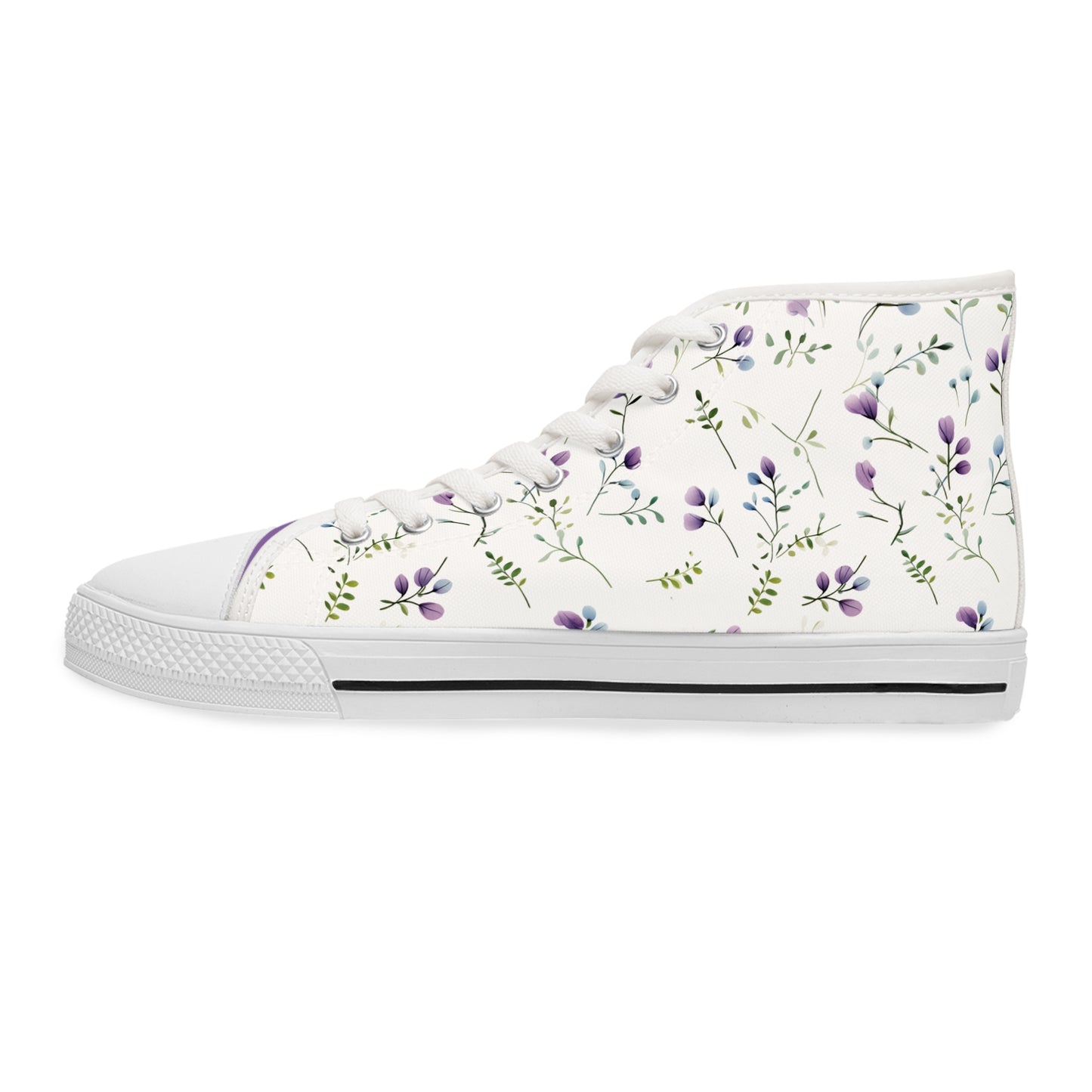 Lilac Wildflowers Women's High Top Sneakers