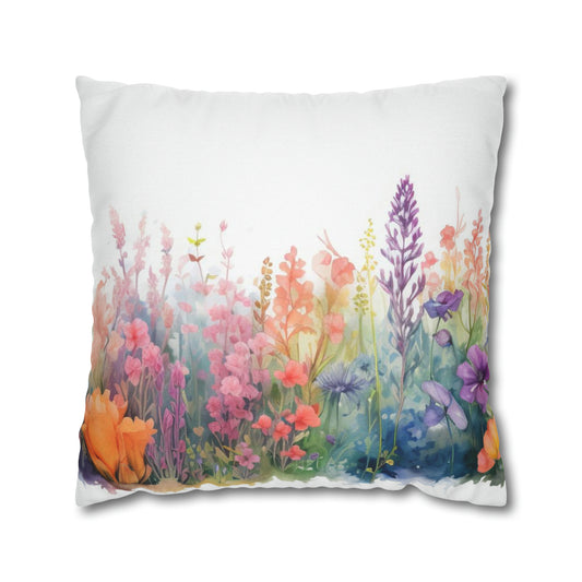 Meadow Wildflowers Square Pillow Case