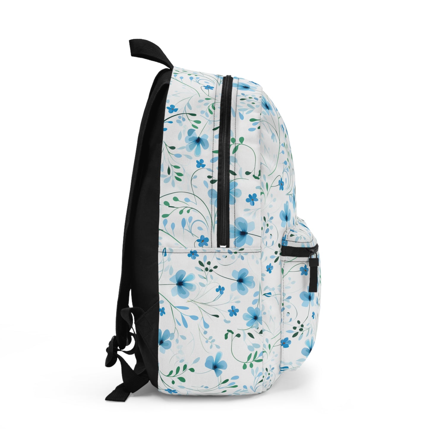 Dainty Sky Blue Wildflowers Backpack