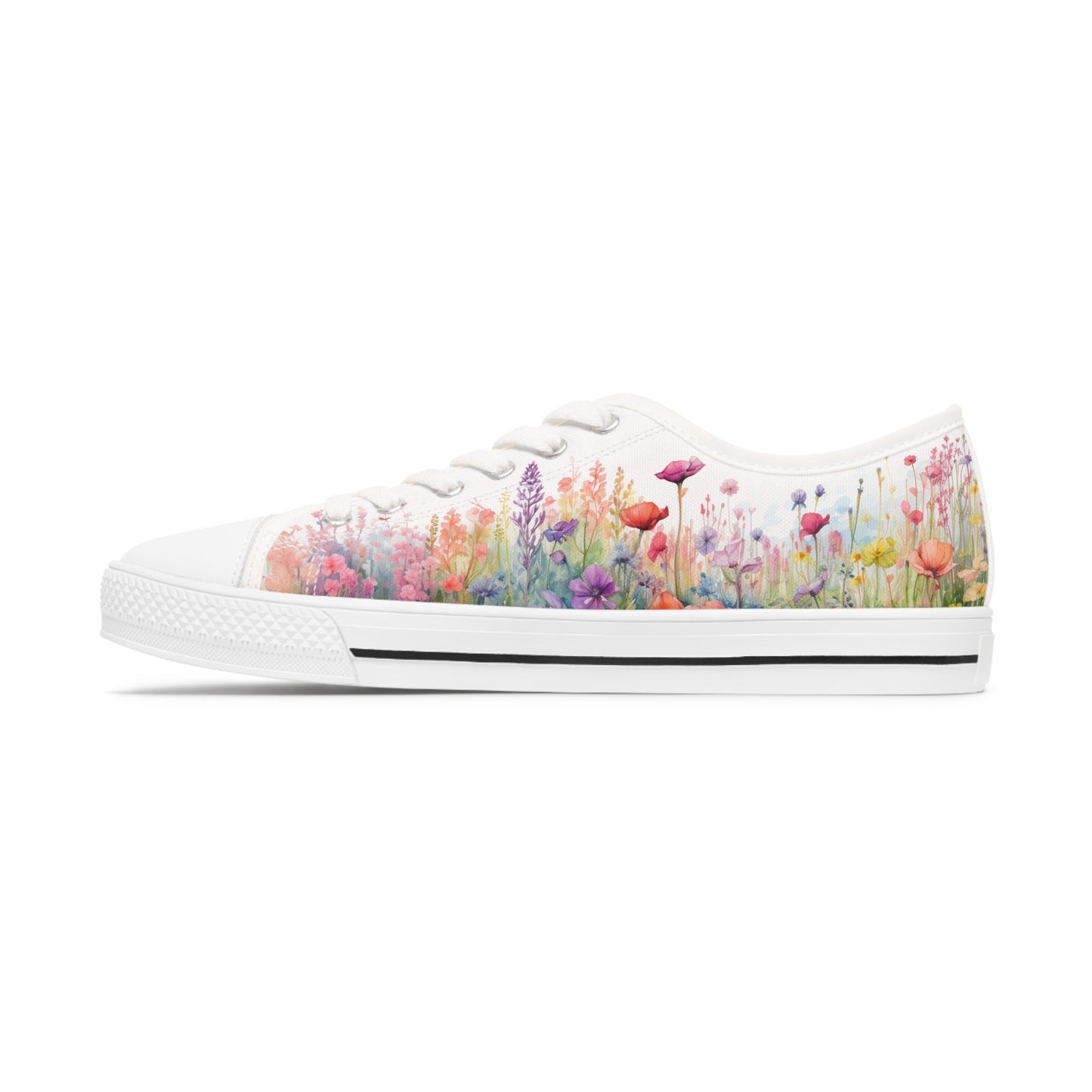 Meadow Wildflowers Women's Low Top Sneakers