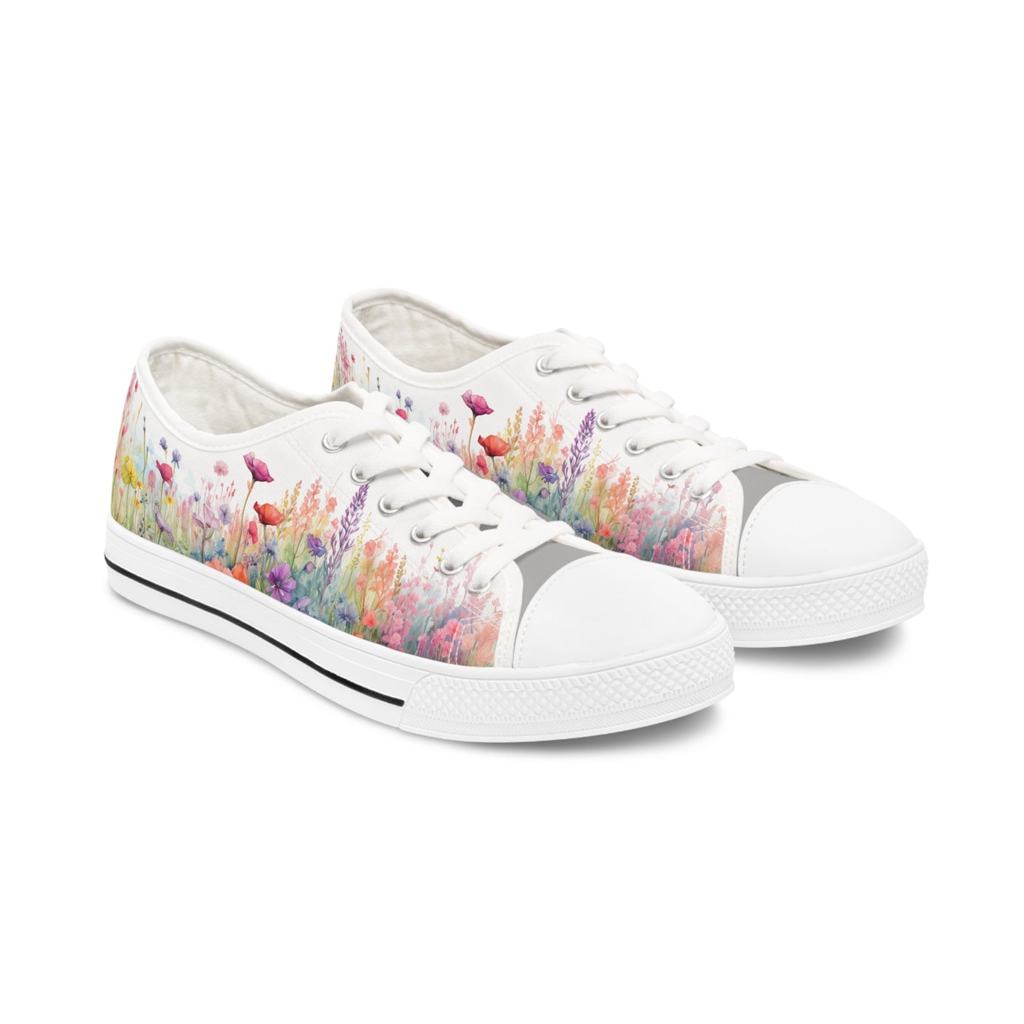 Meadow Wildflowers Women's Low Top Sneakers