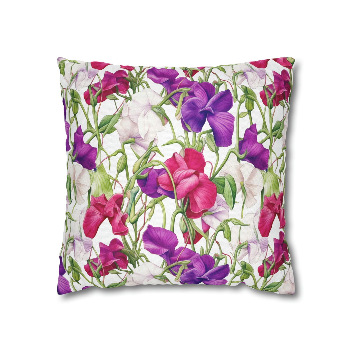 Sweetpeas Square Pillow Case