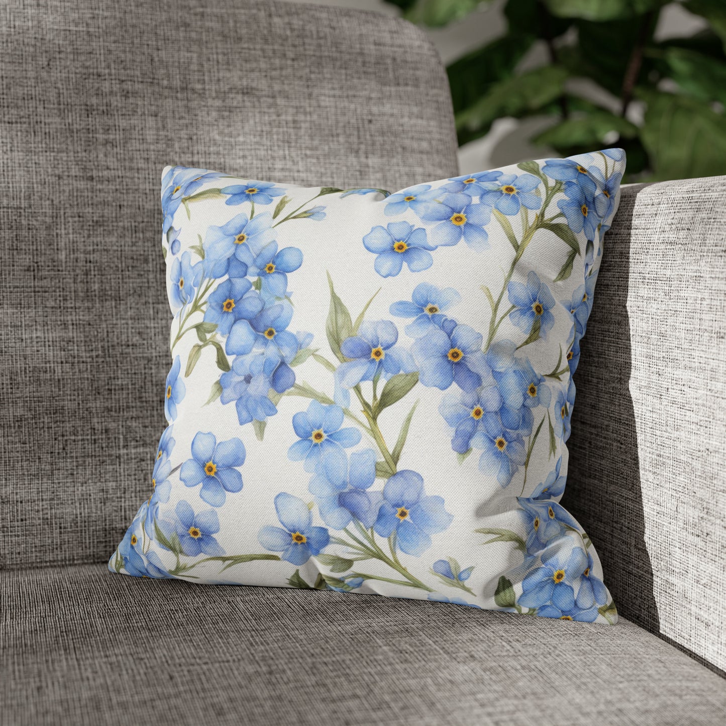 Forget Me Nots Square Pillow Case