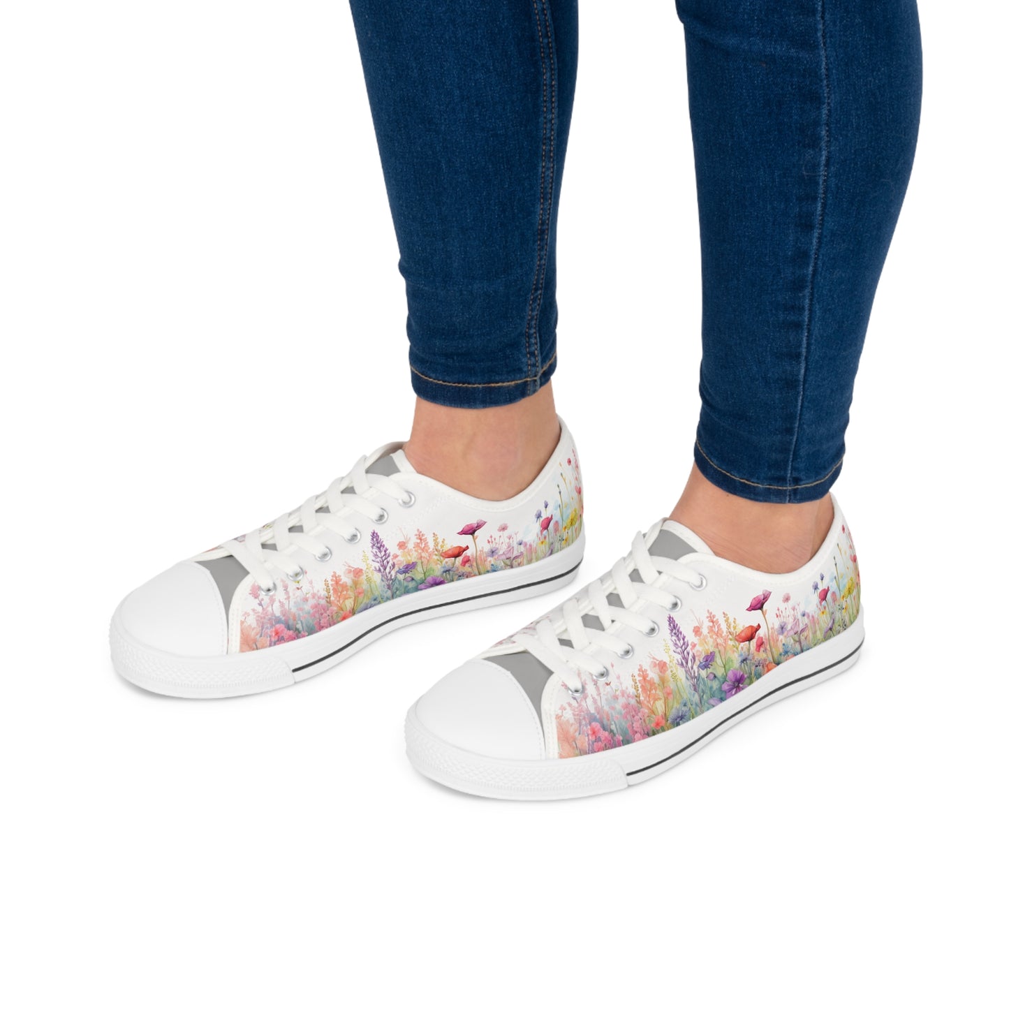 Meadow Wildflowers Women's Low Top Sneakers