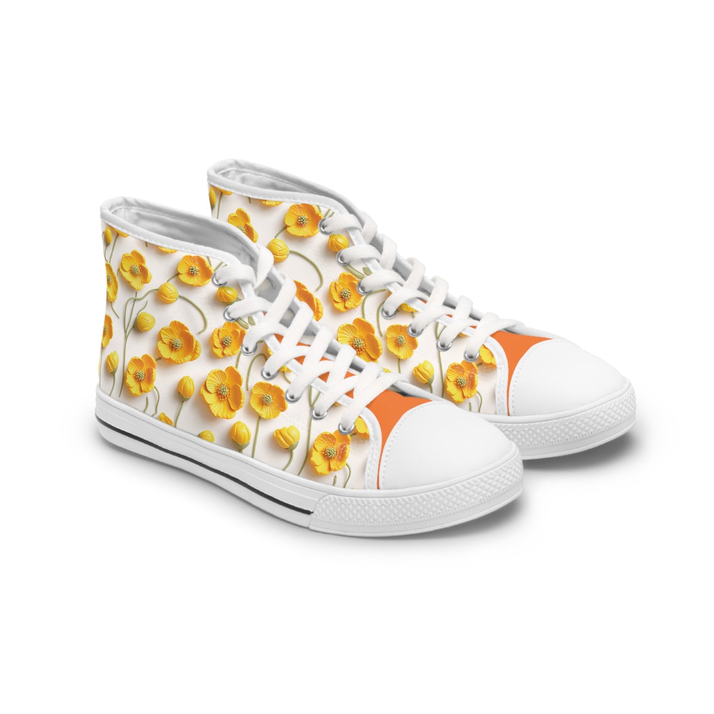 Sculpted Buttercups Women's High Top Sneakers