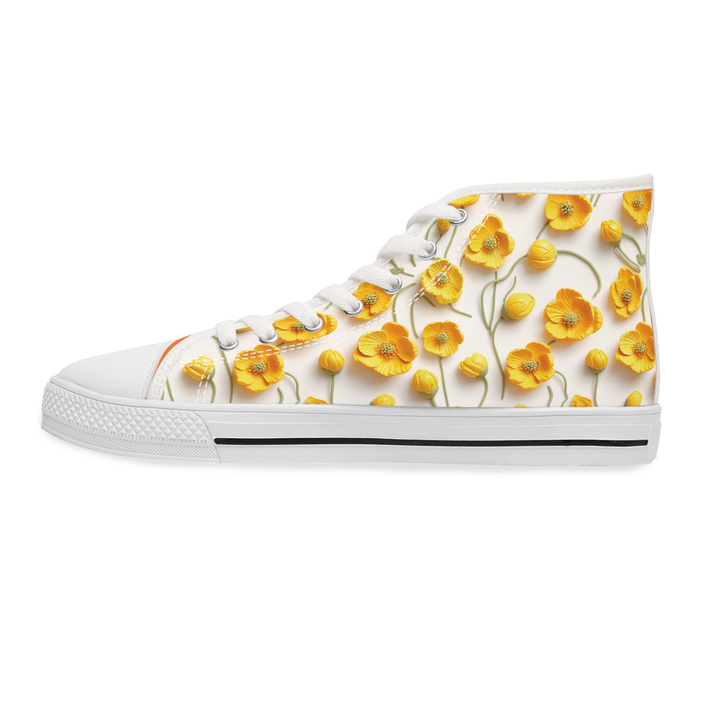 Sculpted Buttercups Women's High Top Sneakers