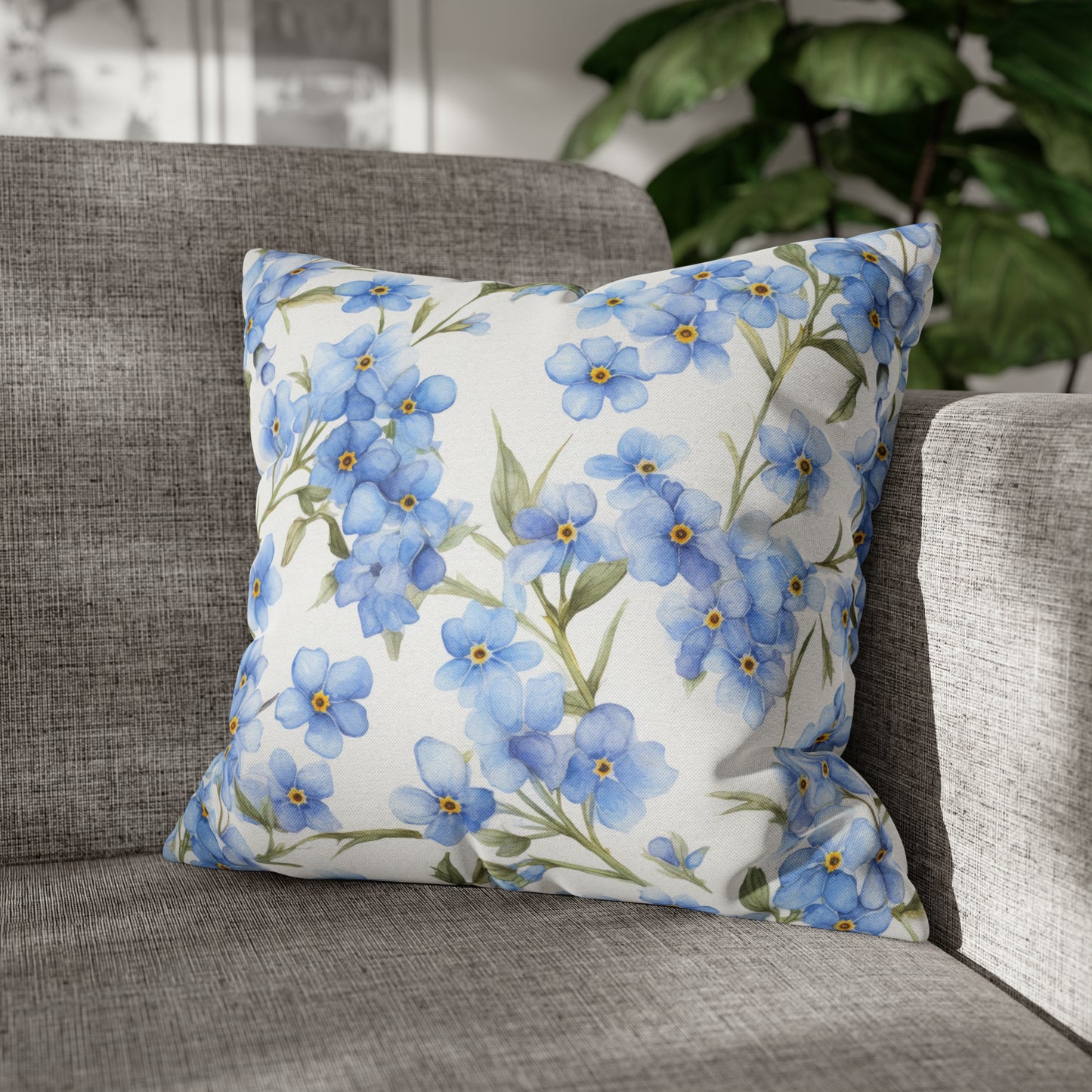 Forget Me Nots Square Pillow Case