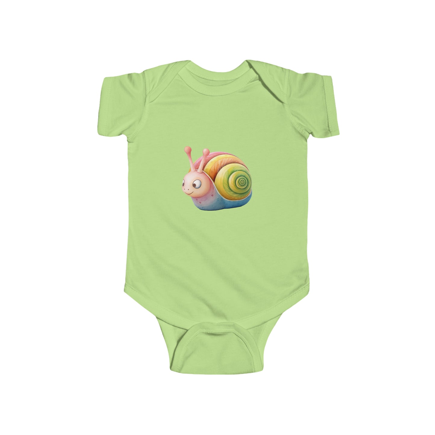 Rainbow Snail Infant Fine Jersey Bodysuit